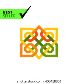 Multicolored Celtic ornament