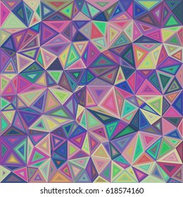 Multicolored chaotic vector triangle mosaic tile background design