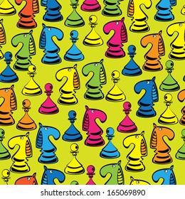 multicolored chess of seamless pattern