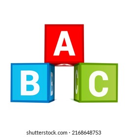 Pirámide de aprendizaje elemental de cubos infantiles multicolores realistas ilustración de vector de plantilla 3d realista. Bright kindergarten niños preescolares ladrillos educativos construcción de juegos de construcción de edificios