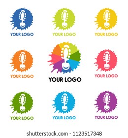 multi-colored children shoes logo  