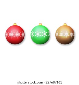 Multicolored Christmas balls.Vector illustration.