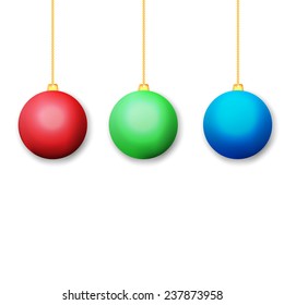 Multicolored Christmas balls.Vector illustration.
