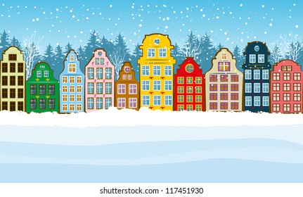 Multicolored Christmas City