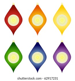 Multicolored Christmas Ornaments