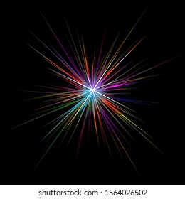 A multi-colored Christmas star. Vector