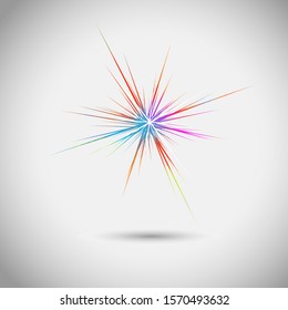 A multi-colored Christmas star. Vector