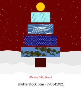 Multicolored christmas tree