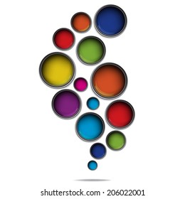 Multicolored circle background