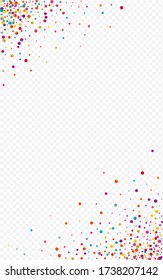 Multicolored Circle Happy Transparent Background. Rainbow Vector Shine Invitation. Christmas Banner. Colored Effect Background.