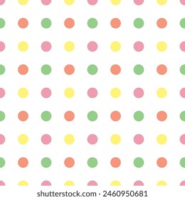 multicolored circle pattern on a white background. Seamless abstract background. Vector illustration