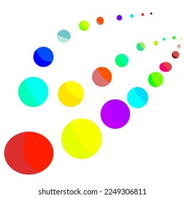 multicolored circle vector background image for work illustration background