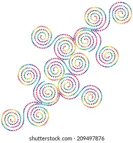 Multicolored circle vector design