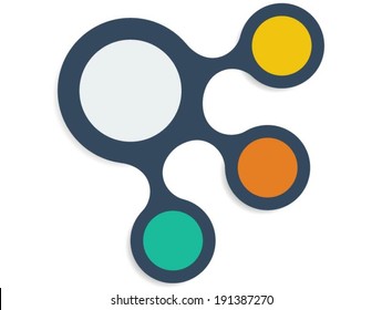 Multicolored circles connected together