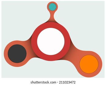 Multicolored circles connected together