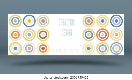 Multicolored circles. Layout for background, cover, screensaver, website and creative idea. The idea of interior design, corporate style and decorative creativity