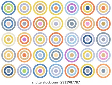 Multicolored circles. Layout for background, cover, screensaver, website and creative idea. The idea of interior design, corporate style and decorative creativity