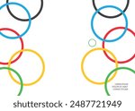 Multi-colored circles on a white background. Vector graphics.