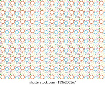 Multi-colored circles on a white background