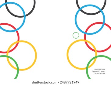 Multi-colored circles on a white background. Vector graphics.