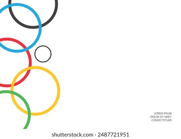 Multi-colored circles on a white background. Vector graphics.