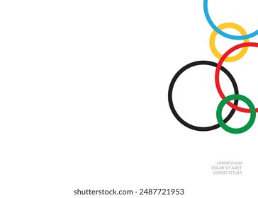 Multi-colored circles on a white background. Vector graphics.