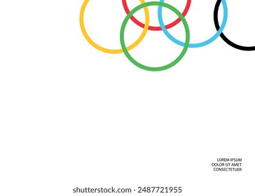 Multi-colored circles on a white background. Vector graphics.