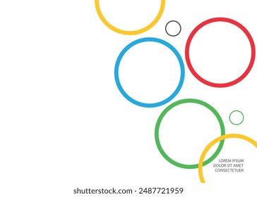 Multi-colored circles on a white background. Vector graphics.