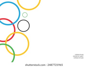 Multi-colored circles on a white background. Vector graphics.