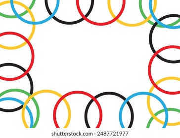 Multi-colored circles on a white background. Vector graphics.