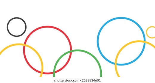 Multi-colored circles on a white background. Vector graphics. eps10