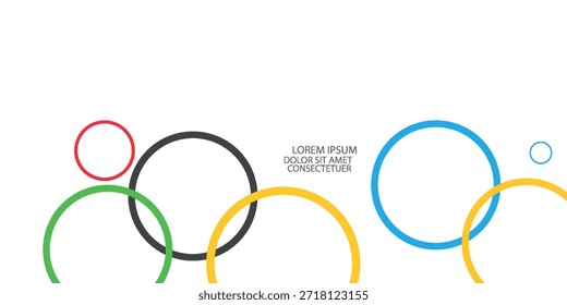 Círculos multicolores sobre un fondo blanco. Gráficos de Vector.