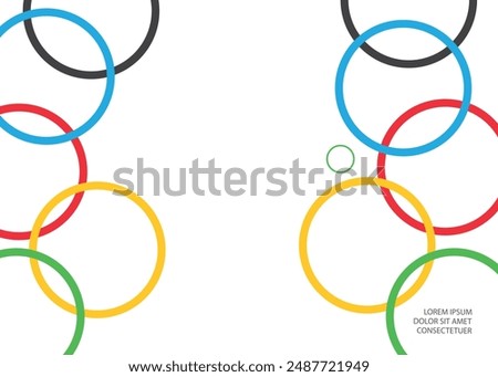 Multi-colored circles on a white background. Vector graphics.