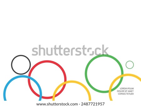 Multi-colored circles on a white background. Vector graphics.