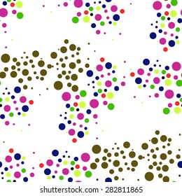 Multicolored circles on a white background.Seamless.