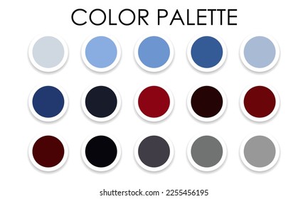 Multicolored color palette 2023. Vector illustration