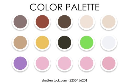 Multicolored color palette 2023. Vector illustration