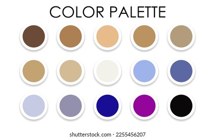 Multicolored color palette 2023. Vector illustration