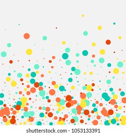 Multicolored colorful circles on a white background on the desktop, business card, cover