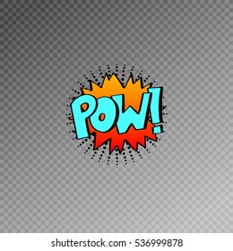 multicolored comic sound effects in pop art style, bubble speech with word, vector illustration eps10