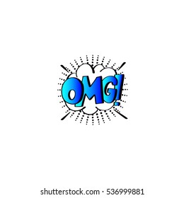 multicolored comic sound effects in pop art style, bubble speech with word, vector illustration eps10