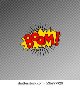multicolored comic sound effects in pop art style, bubble speech with word, vector illustration eps10