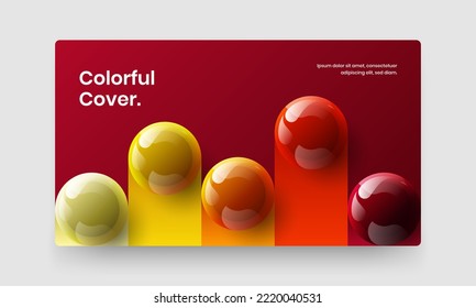 Catálogo de la empresa multicolor de diseño de ilustración vectorial. Plantilla de bolas 3D para bolas brillante.