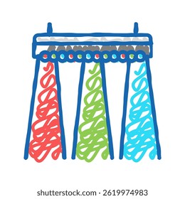 multicolored concert lighting doodle icon sketch vector. multicolored concert lighting sign. isolated symbol illustration