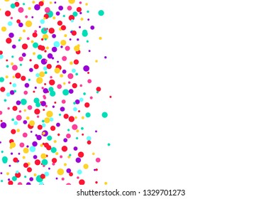 Multicolored confetti background. Charming celebration festive overlay template. Vector illustration