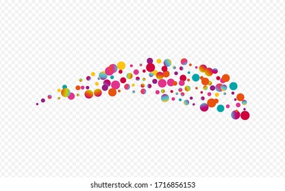 Multicolored Confetti Carnaval Transparent Background. Magic Christmas Dust Postcard. Abstract Background. Colored Celebrate Wallpaper.