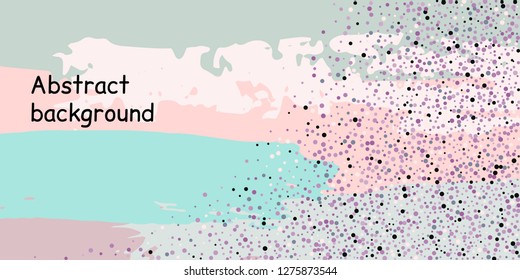 Multicolored confetti dots on a striped background. The concept of festive decoration. Fashionable color concept. Pattern from a striped background with chaotic confetti dots for design poster, banner
