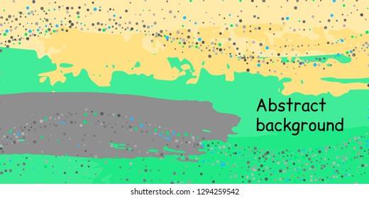 Multicolored confetti dots on a striped background. The concept of festive decoration. Fashionable color concept. Pattern from a striped background with chaotic confetti dots for design poster, banner