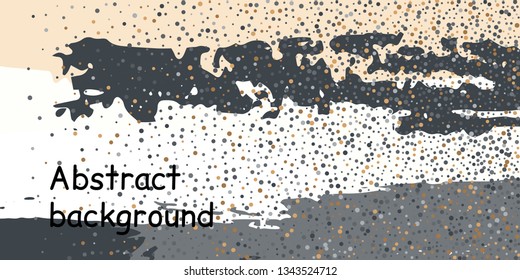 Multicolored confetti dots on a striped background. The concept of festive decoration. Fashionable color concept. Pattern from a striped background with chaotic confetti dots for design poster, banner