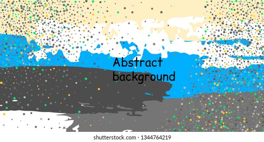Multicolored confetti dots on a striped background. The concept of festive decoration. Fashionable color concept. Pattern from a striped background with chaotic confetti dots for design poster, banner
